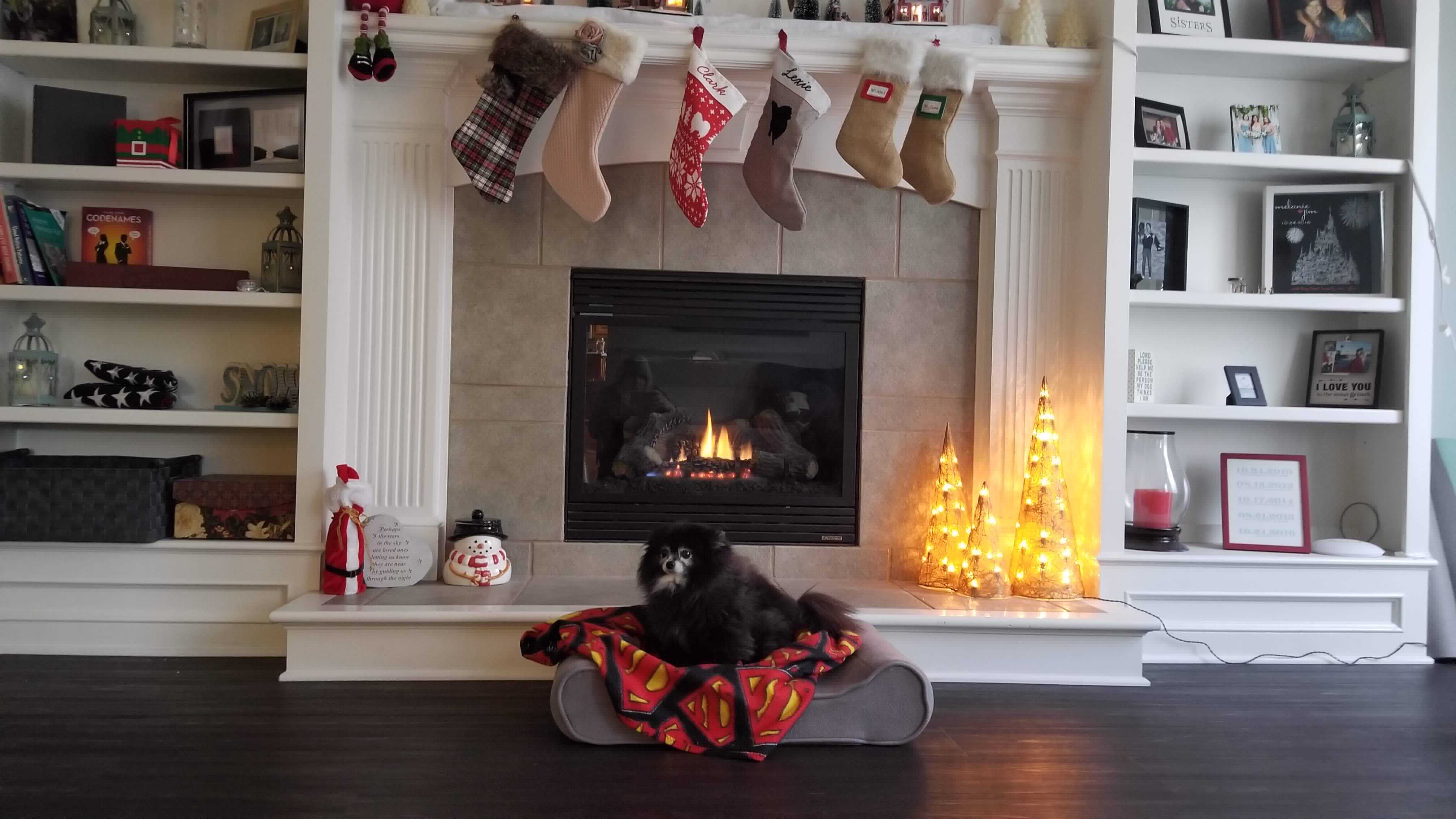 Fireplace Happy Holidays